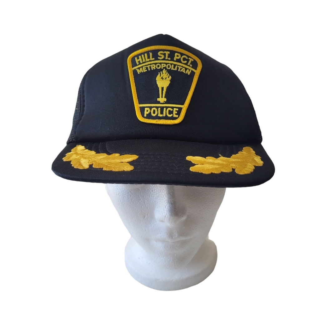 Vintage Hill St. PCT. Metropolitan Police snap back mesh cap hat